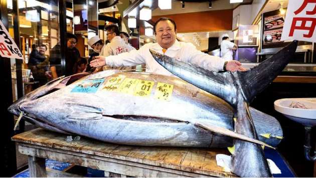 Bluefin tuna fetches record $3.2m at Tokyo auction