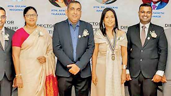 Dulani Nissanka inducted as Cinnamon Gardens Rotary Club President