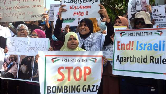 Hundreds rally in Colombo against Israel’s attacks on Palestine