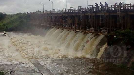 Eight spill gates of Thabbowa reservoir opened