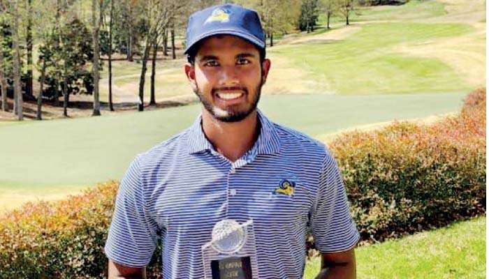 Sri Lankan golfer Haroon Aslam wins in the USA