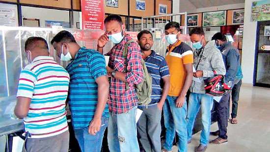 Huge rush  at post offices