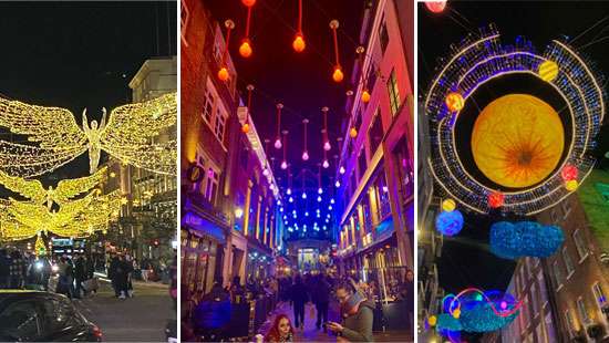 Christmas decorations in London