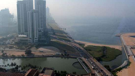 Aerial view of Colombo City, Port City