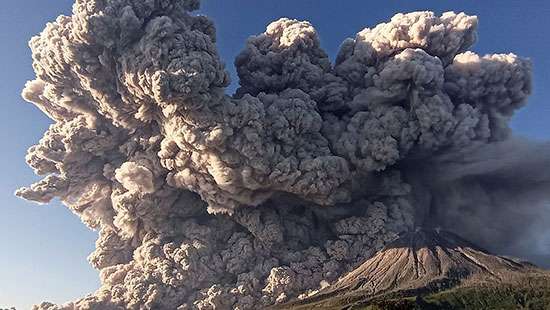 Mount Sinabung erupts in Indonesia