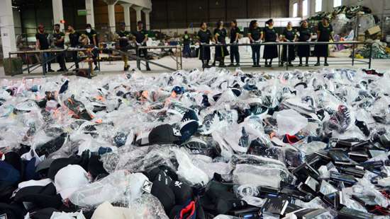 Customs destroys illegal imports