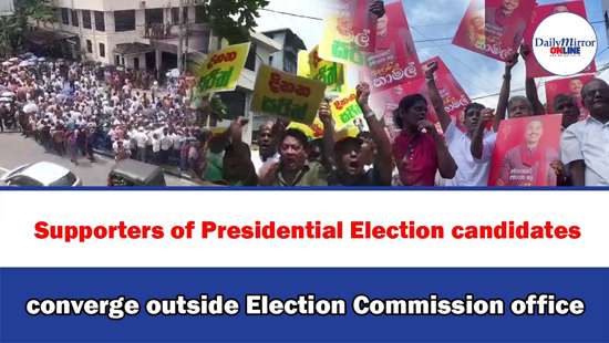 Supporters of Presidential Election candidates converge outside Election Commission office