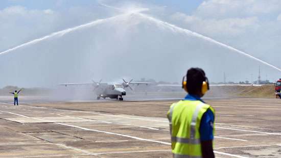 Ceremonial welcome to dornier 228 Aircraft