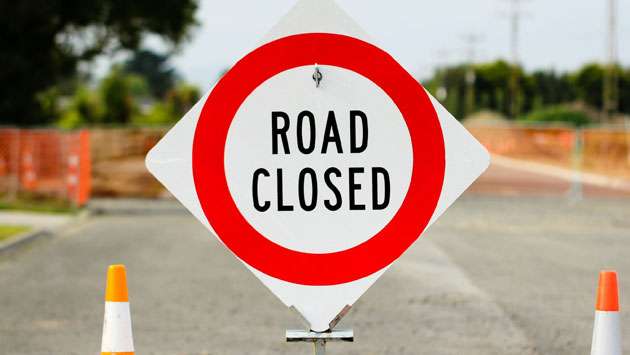 Lotus road closed due to protest