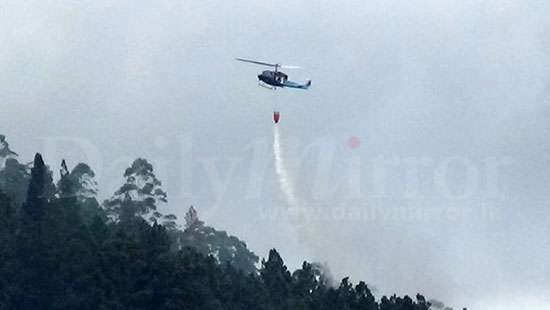 SLAF deploys Bell-212 to douse forest fire