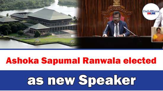 Ashoka Sapumal Ranwala elected as new Speaker