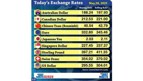 Today’s exchange rate - 28  May 2025