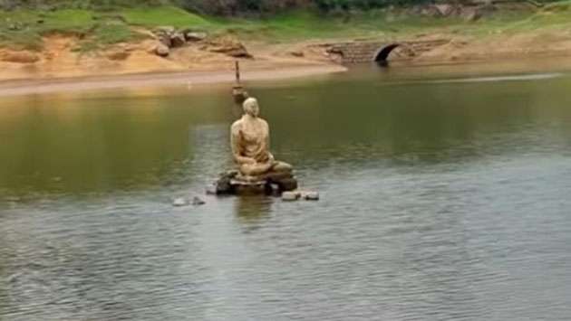 Submerged ruins resurface as Maussakelle water levels drop