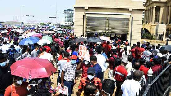 Presidential Secretariat surrounded…