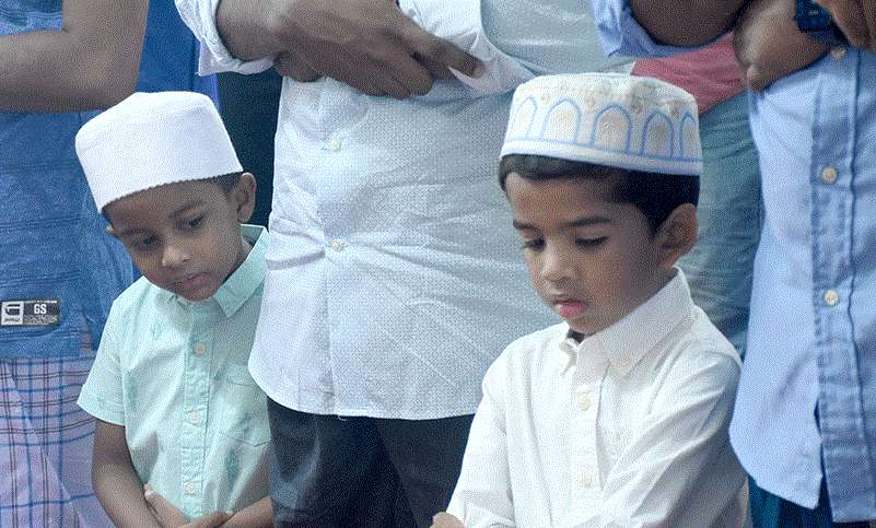 Muslims gather for Eid al-Adha