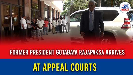 Former president Gotabaya Rajapaksa arrives at appeal courts