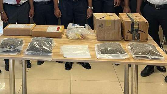 Customs seize Rs.19Mn worth Kush, Cocaine at CME
