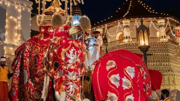 First randoli perahera of Kandy esala festival parades streets