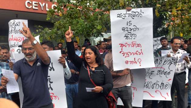 Protest against CEB restructuring...