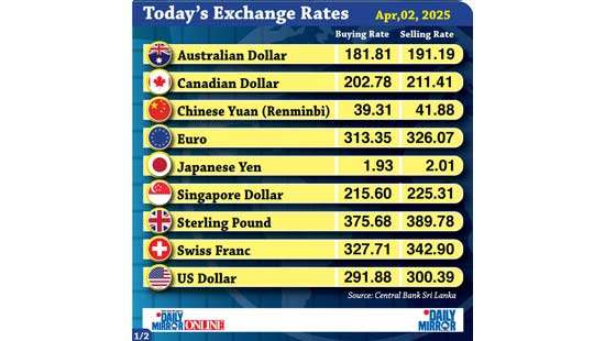 Today’s exchange rate - 02 April 2025