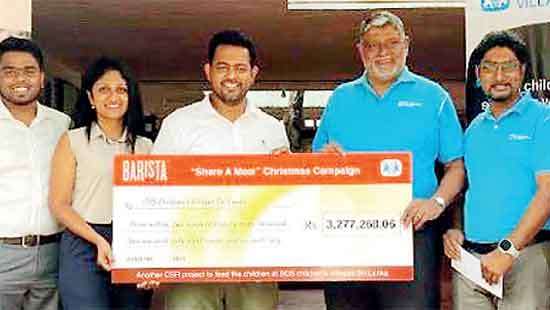Barista’s ‘Share a Meal’ raises Rs. 3.6 mn for children in need