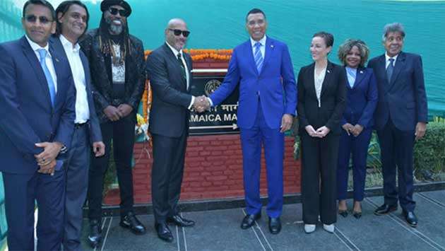 Jamaican PM inaugurates ‘Jamaica Marg’ in Delhi