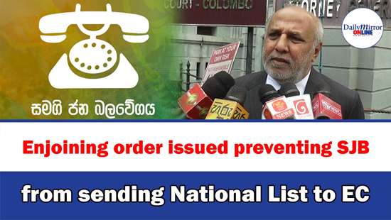 Enjoining order issued preventing SJB from sending National List to EC