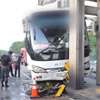 Ten injured in bus crash near Pinnaduwa Interchange on Southern Expressway