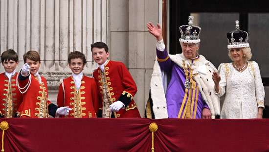 Royals emerge for balcony wave following King Charles’ coronation