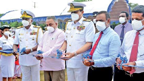 Navy Commander Vice Admiral Nishantha Ulugetenna inaugurates Puttalam Jetty built by the Navy