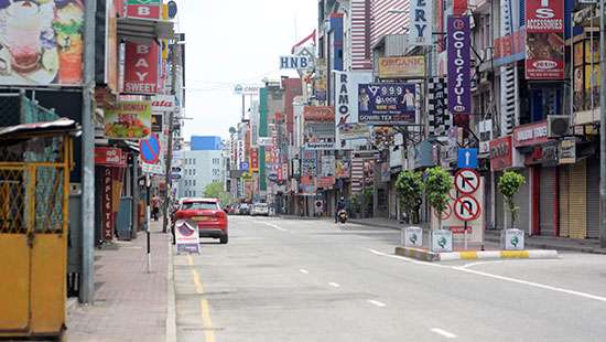 Colombo city is deserted