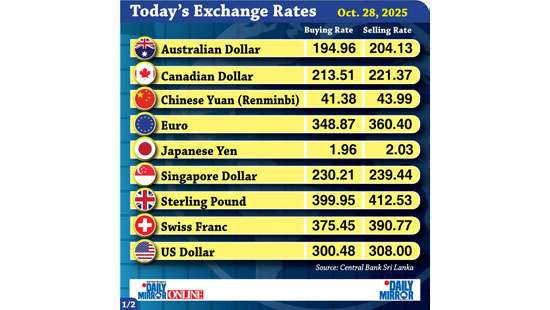 Today’s exchange rate - 28 October 2025