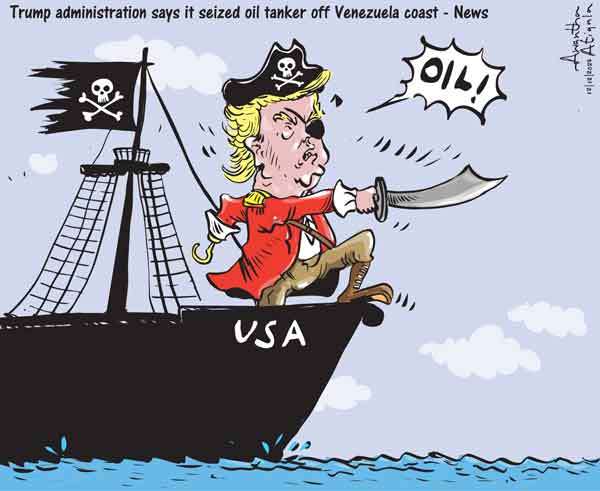 Cartoon of the Day 12-12-2025: Piracy or Policy?