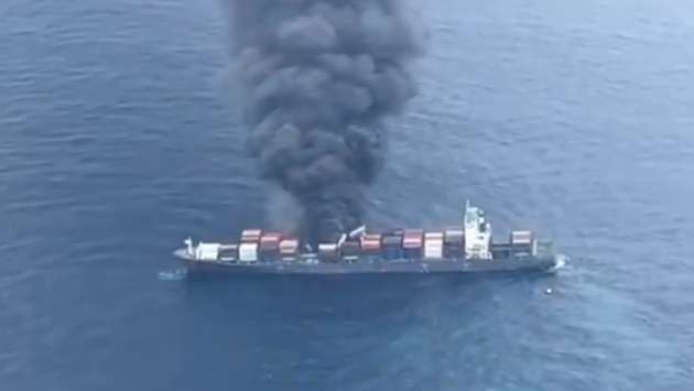 Singapore cargo ship catches fire en route from Colombo to Mumbai