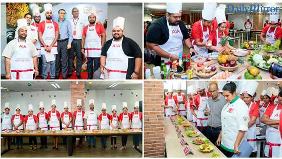 Employees living AIA’s brand promise at the Healthy Cook-Off