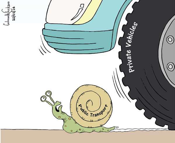 Cartoon of the Day 20-02-2026: Speed and Survival
