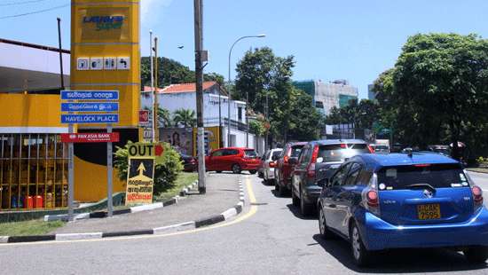 Long queues at filling stations