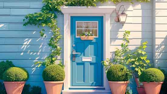 Main door and entry way