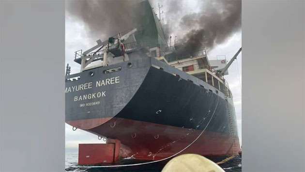 Three ships in Strait of Hormuz hit by ’unknown projectiles’