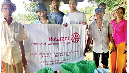 ‘Ran Goyama’ initiative   ANC’s Rotaract Club  through collaborative boosts  domestic agriculture