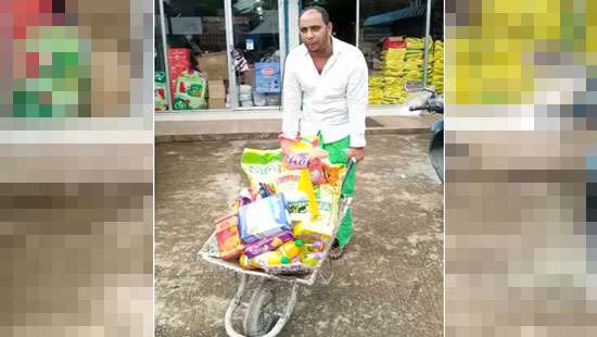 Man carrying goods on wheelbarrow arrested