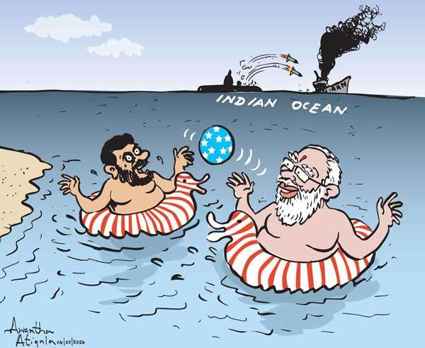 Cartoon of the Day 06-03-2026: Playing Ball in Troubled Waters