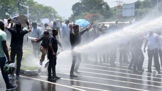 University staff protest dispersed...