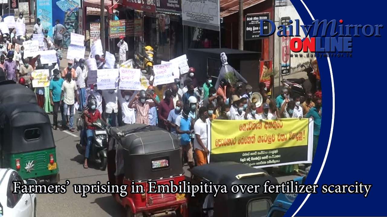 Farmers’ uprising in Embilipitiya over fertilizer scarcity