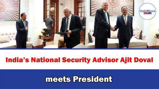 India’s National Security Advisor Ajit Doval meets President