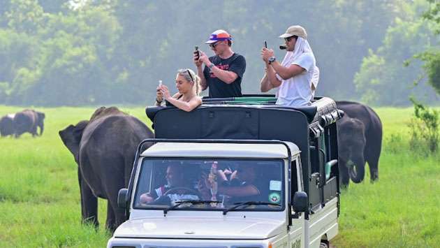 New Zealand cricket team visits Minneriya Park