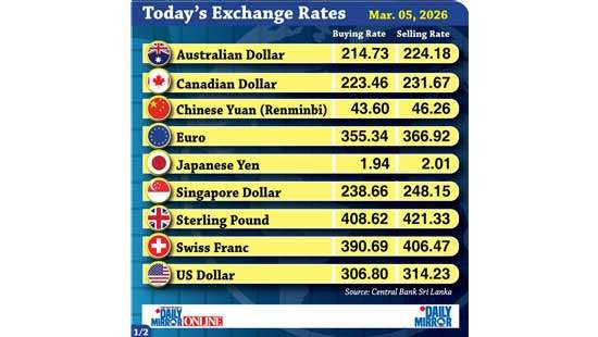 Today’s exchange rate - 05 March 2026