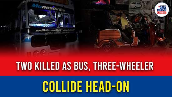 Two killed as bus, three-wheeler collide head-on