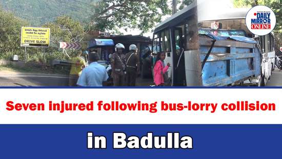 Seven injured following bus-lorry collision in Badulla