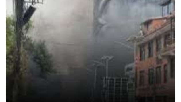 Hilton Hotel set on fire in Nepal